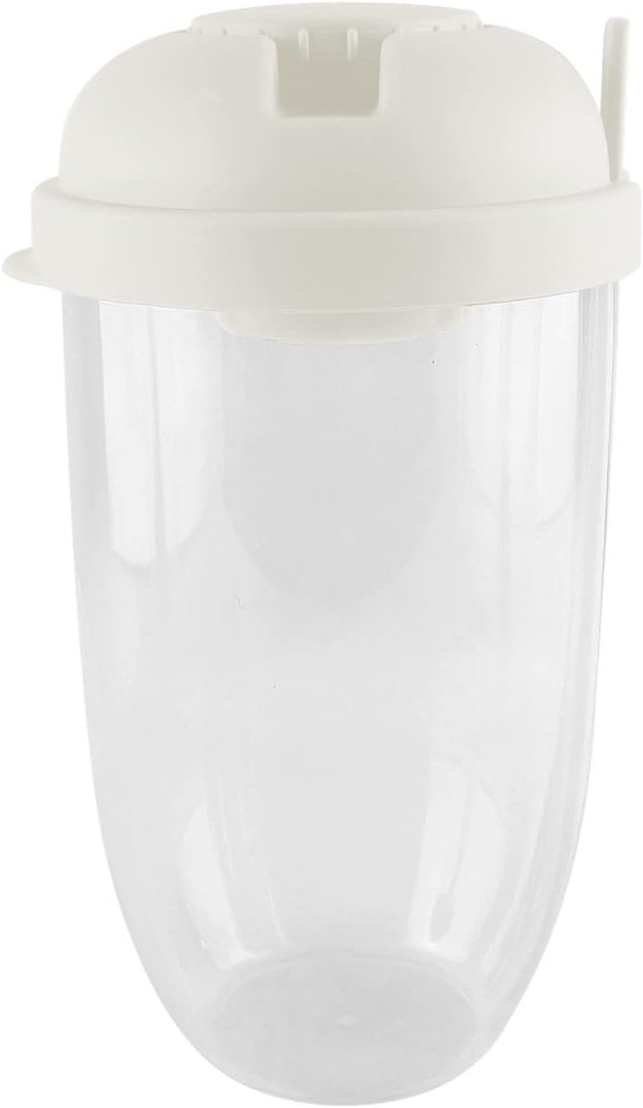 Breakfast Cup - Oat - Yogurt - Salad Cup - Portable Breakfast Lunch Cup - Food Storage Cup - Vegetable and Fruit Cup - Lid - Spoon - White