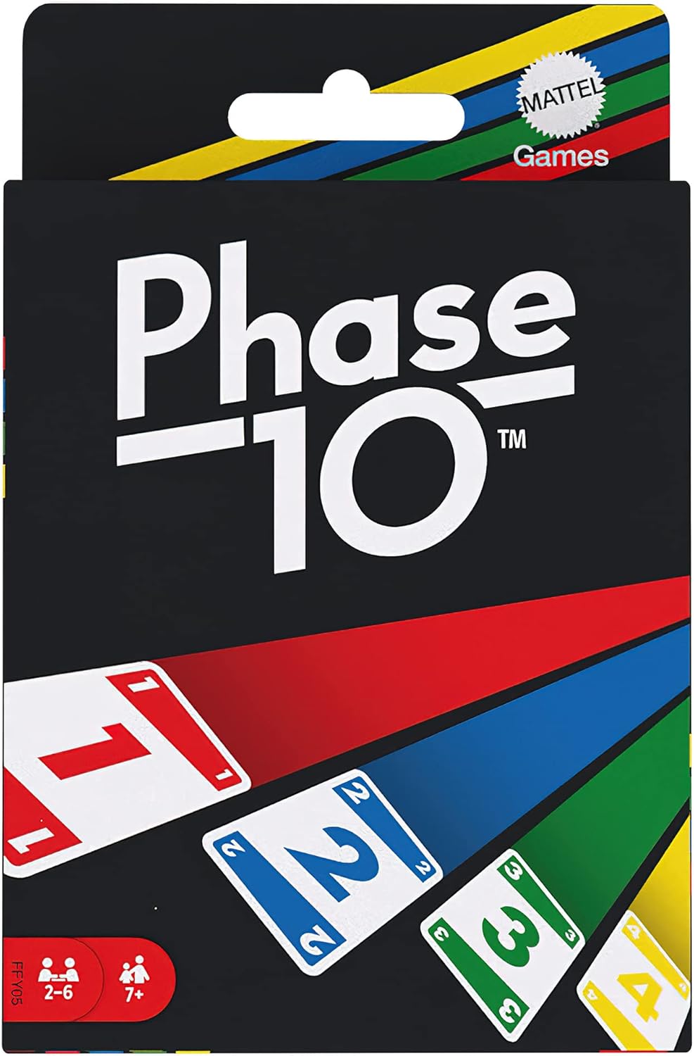 Mattel Games Phase 10 card game, sequences similar to rummy, contains 108 cards, for home.
