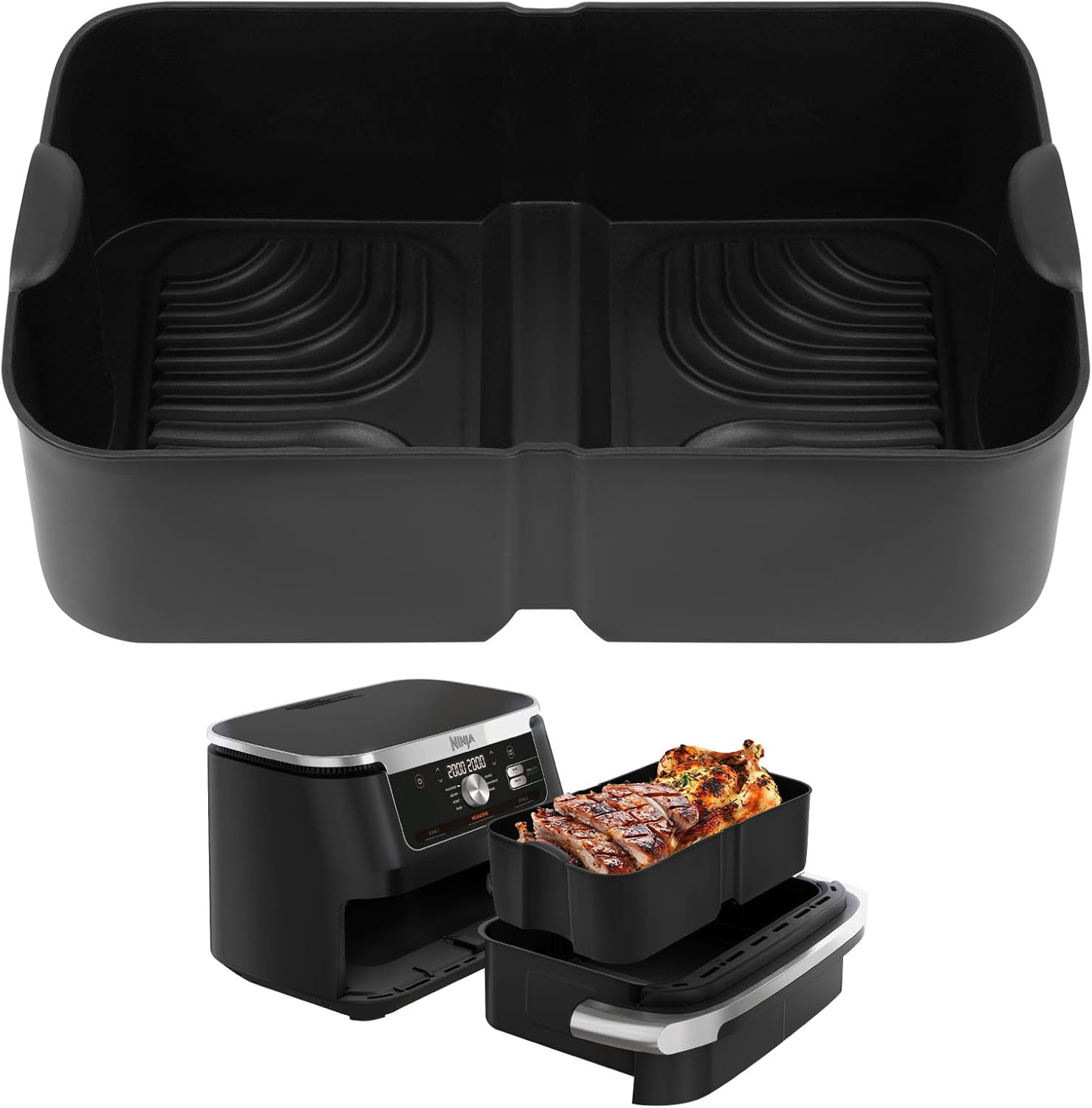 Silicone Molds for Air Fryer, Ninja Flex Drawer Air Fryer, Reusable for 10.4L