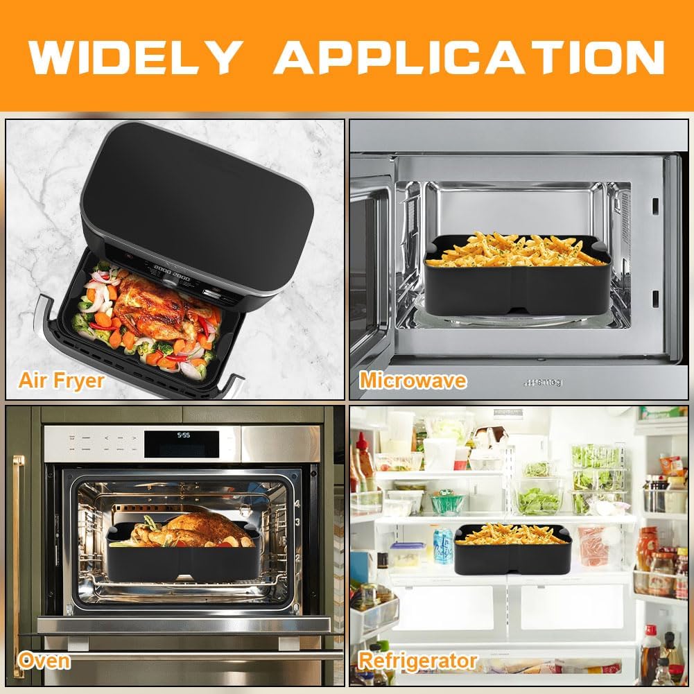 Silicone Molds for Air Fryer, Ninja Flex Drawer Air Fryer, Reusable for 10.4L