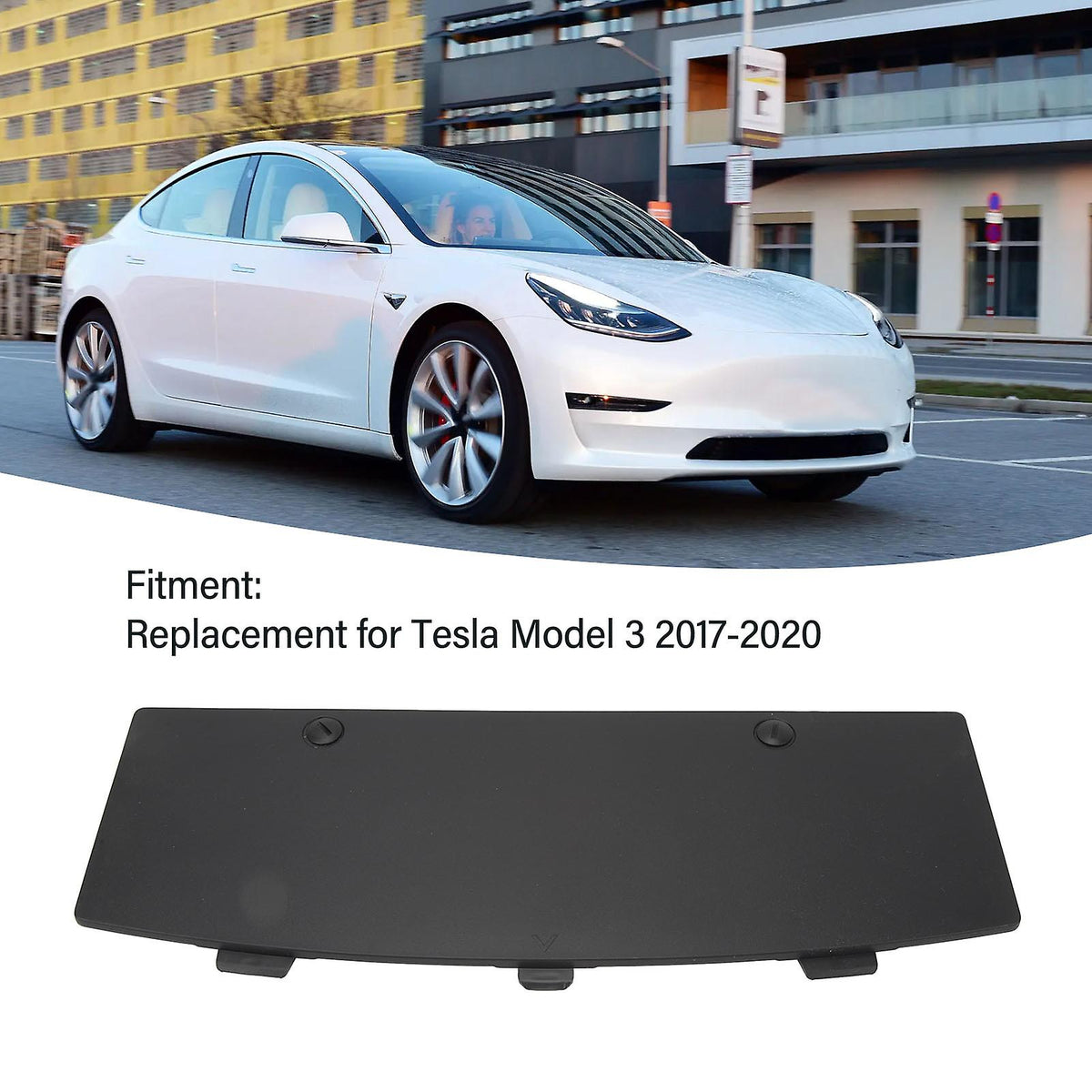 Tesla Model 3 Rear Bumper Towbar Cover 1135412 00 - Replacement Towbar Hole Cover (2017-2020)