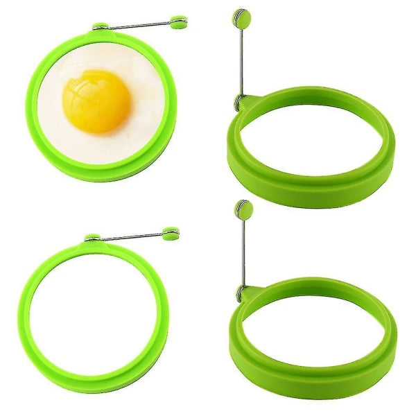 pcs silicone egg ring, egg rings non-stick, egg cooking rings, perfect fried shape or pancake rings
