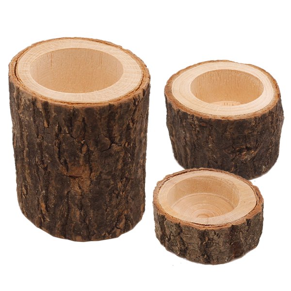 Wooden Candle Holder Rustic For Home Wedding Creative Decoration Comb