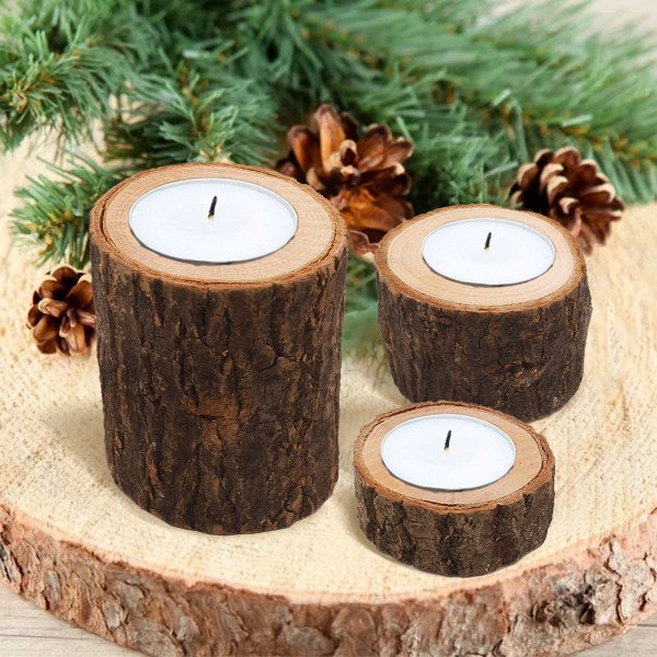 Wooden Candle Holder Rustic For Home Wedding Creative Decoration Comb
