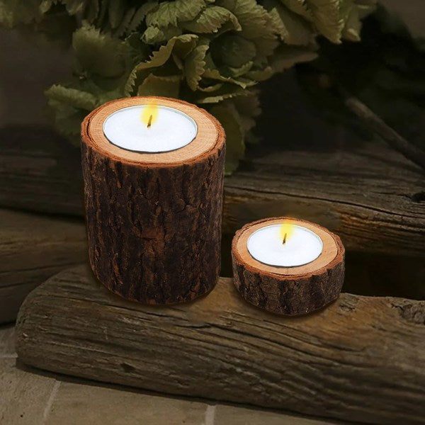Wooden Candle Holder Rustic For Home Wedding Creative Decoration Comb