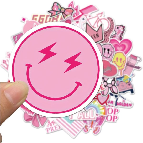 Preppy Stickers Pink Animal Stickers Luggage Skateboard Fridge Mobile Phone Computer Skateboard Water Bottle Suitcase Car Stickers 50 pcs_max