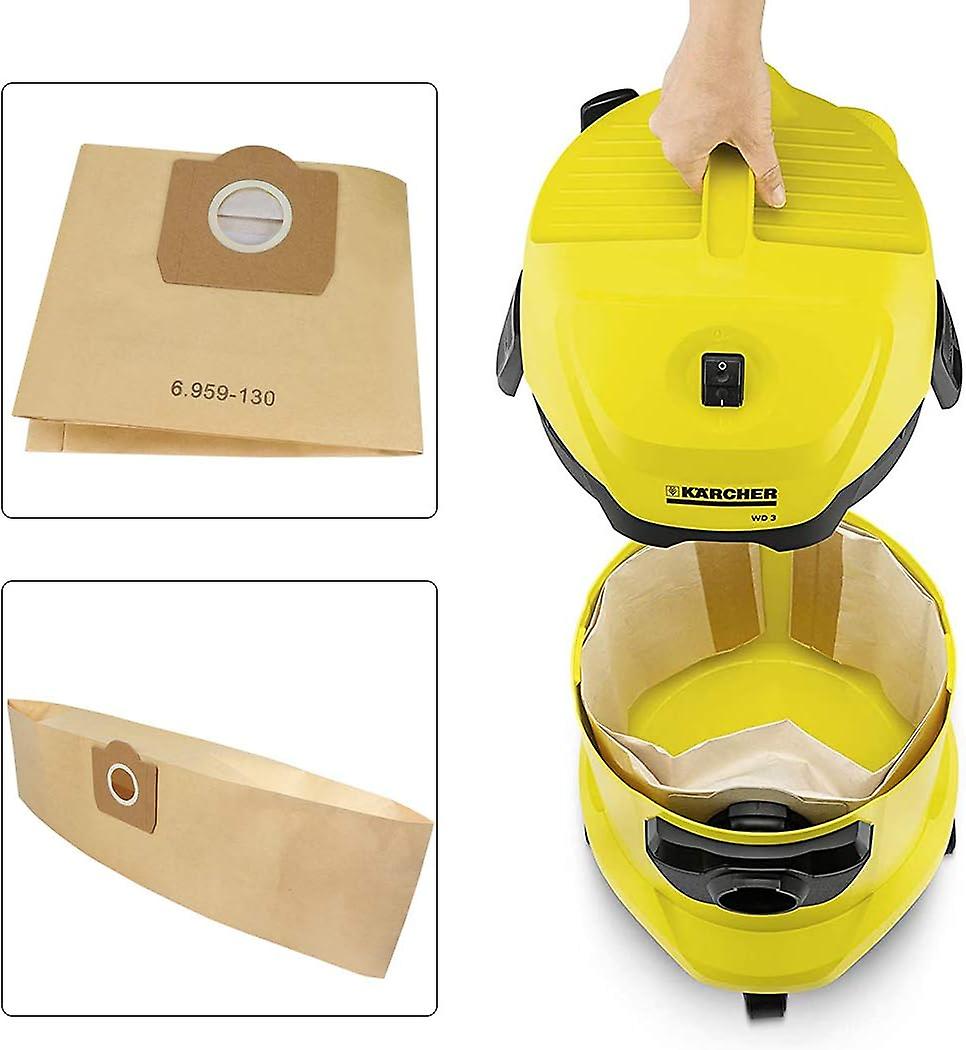 10-pack vacuum cleaner bags for Karcher 6.959-130.0 filter bags A 2201/2204/2504