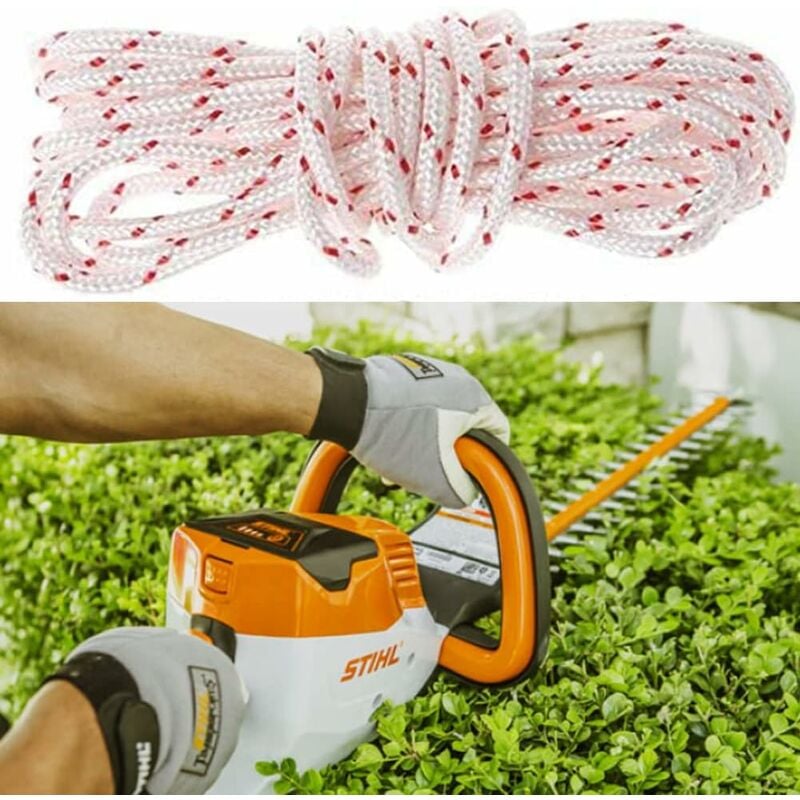 10 Meter 3.0mm Starter Cord with 3 Start Handles for Lawn Mower Chainsaw Trimmer Brushcutter Engine Parts