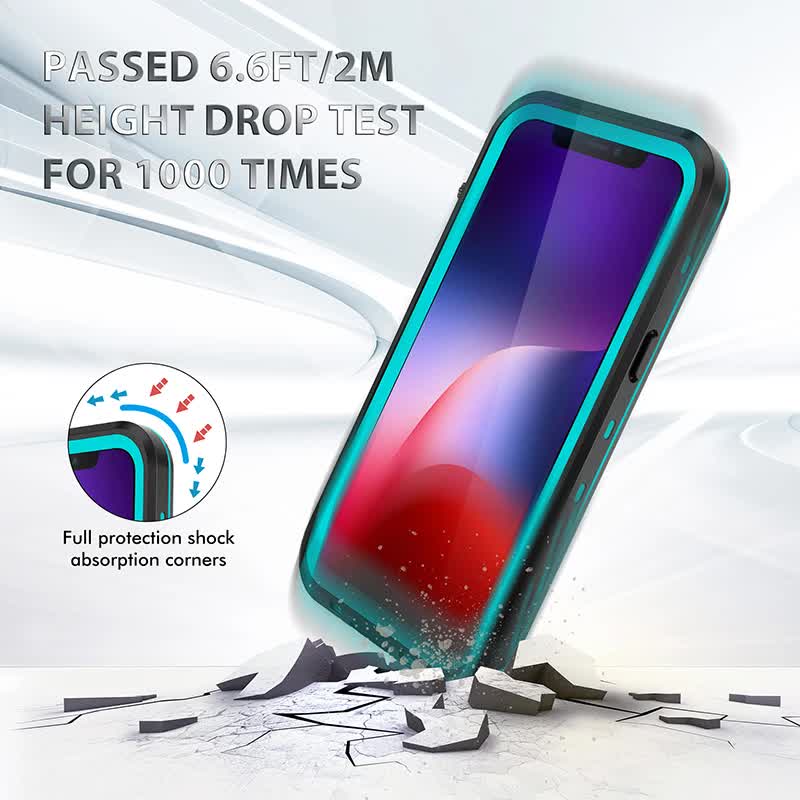 IP68 Waterproof Case for iPhone 15 14 13 12 11 Pro Max XS Max XR 7 8 Red Pepper Transparent Protection Diving Underwater Swimming Outdoor Sports Black Black i-Phone 15 Pro Max