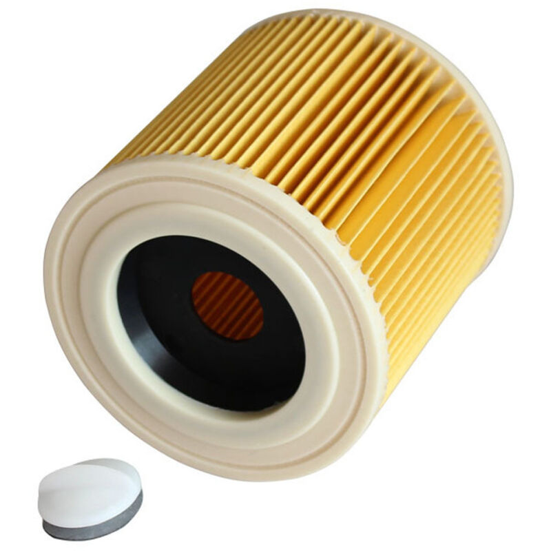 2x Cartridge Filter for Vacuum Cleaner, Compatible with Kärcher WD2 WD3 MV3 MV2 A2004 A2054 A2204 A2656