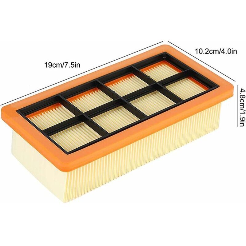 Kärcher vacuum cleaner filter 3-pack flat pleated filter accessory for Kärcher vacuum cleaners AD 3200, AD 3 Premium and AD 4 Premium, 6.415-953.0