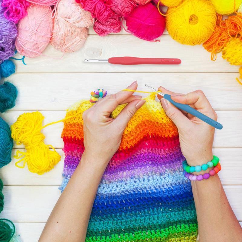 45-piece crochet set with needles, markers, tape measure - Knitting Kit Multicolor multicolor