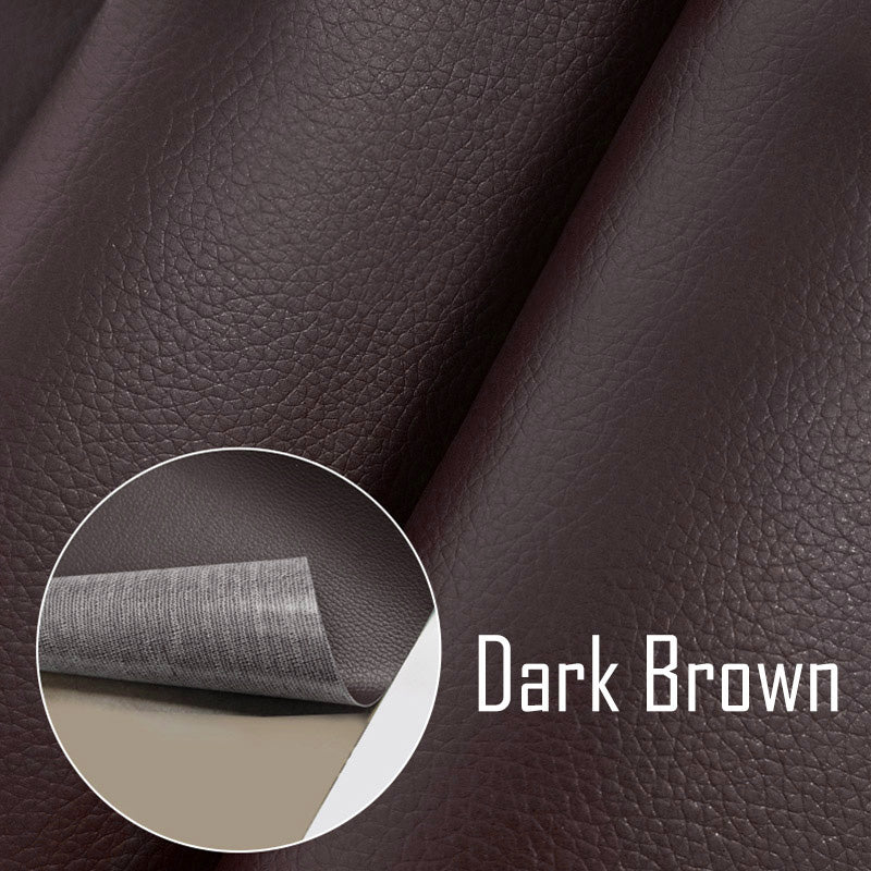 Self-Adhesive Repair Patch Faux Leather 50x138 cm Dark Brown