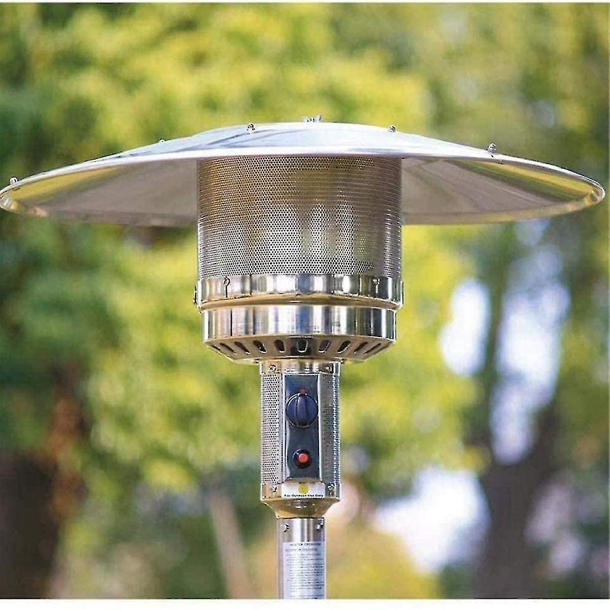 Patio Heater Reflector Plate, Outdoor Propane Heater Replacement Part - Top Dome, 3-Hole Mount, 3-'-UU-