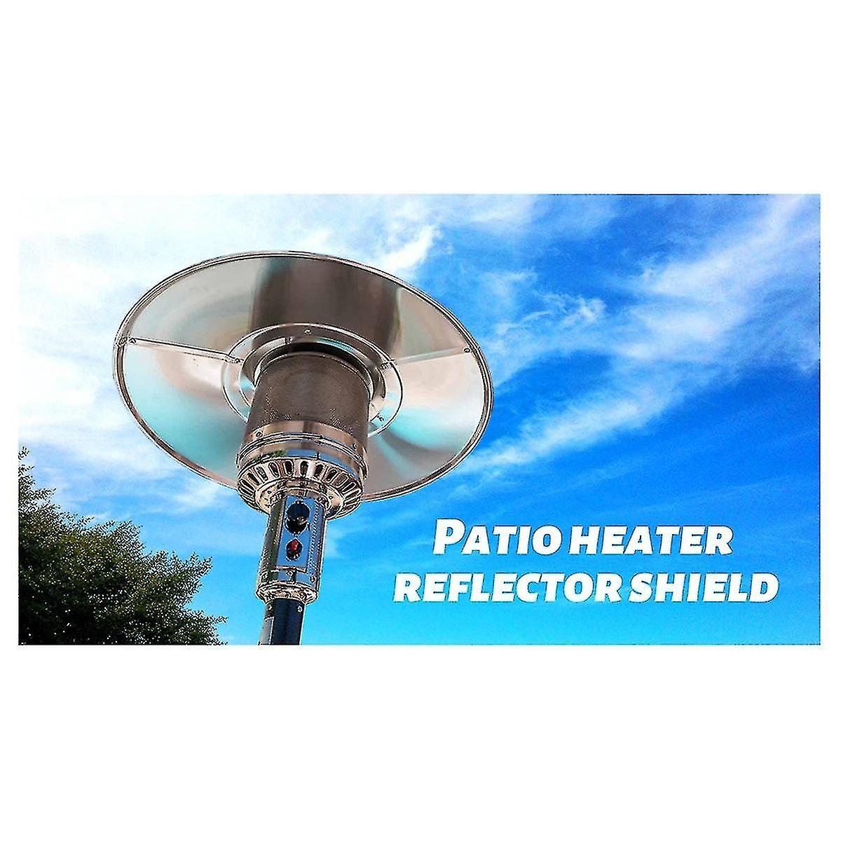Patio Heater Reflector Plate, Outdoor Propane Heater Replacement Part - Top Dome, 3-Hole Mount, 3-'-UU-