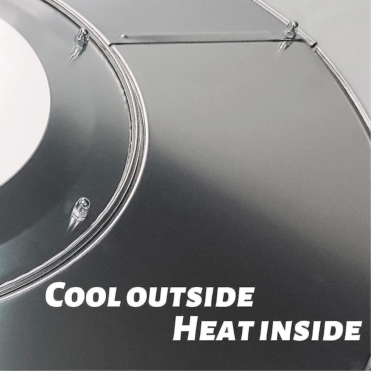 Patio Heater Reflector Plate, Outdoor Propane Heater Replacement Part - Top Dome, 3-Hole Mount, 3-'-UU-