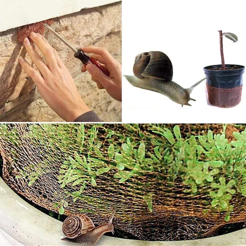Copper net, 1 roll of 6 meters, against snails, mice, birds and nematodes, garden protection against rodents, knitted copper