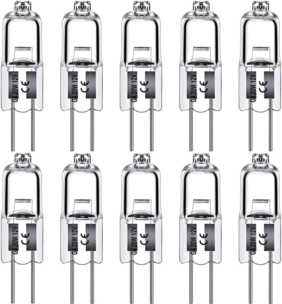 G4 halogen lamps 10W 12V - Warm white - 10-pack 10pcs 10pcs 10W
