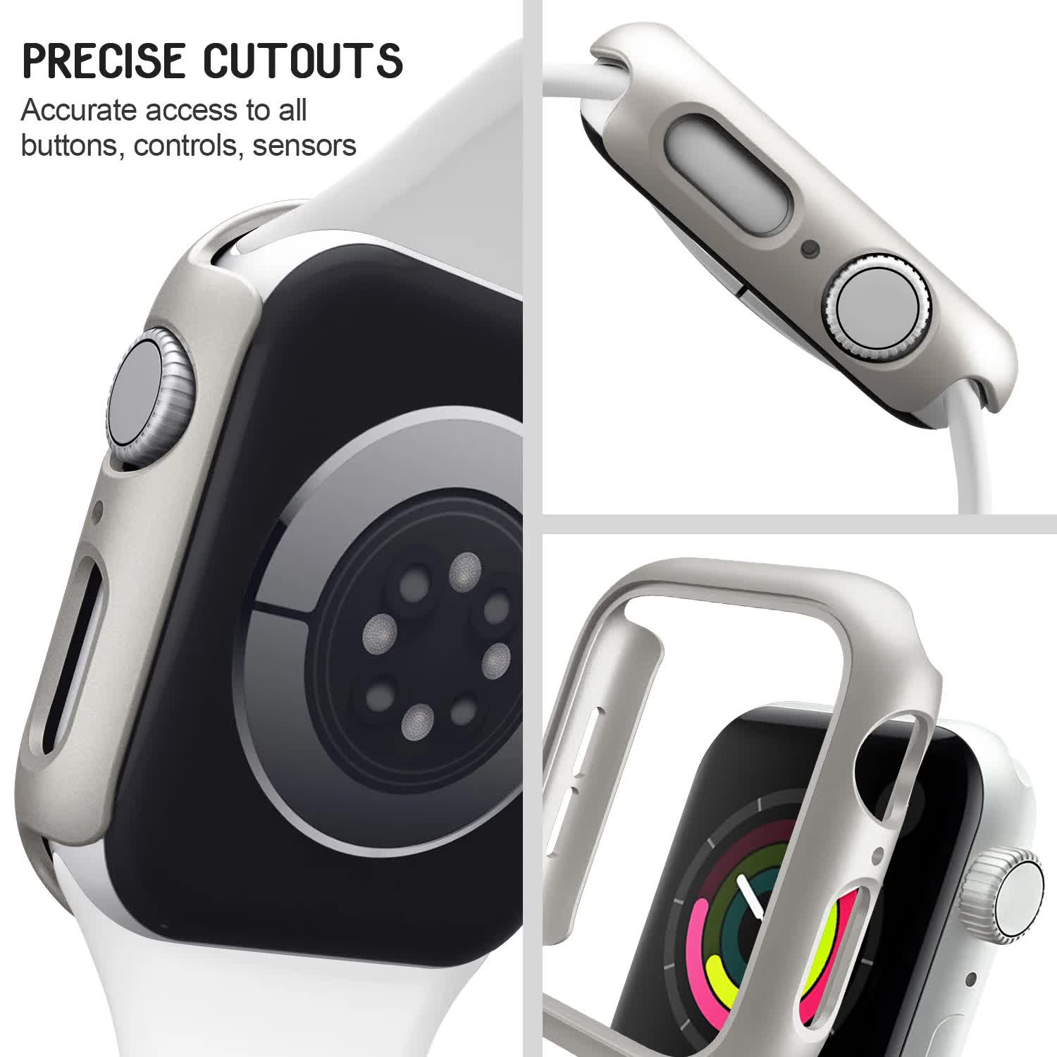 3pcs Hard PC Case for Apple Watch 45mm 41mm 38mm 42mm 40mm 44mm Matte Bumper Case Frame for iWatch SE 9 8 7 6 5 4 3 2 3pcs 42MM Series 3 2 1