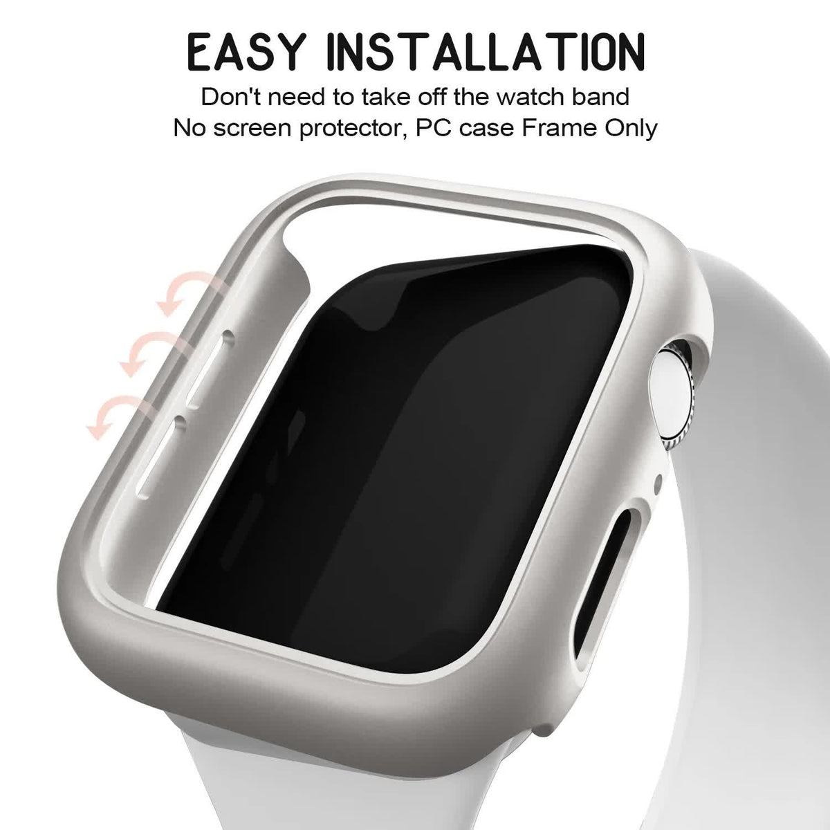 3pcs Hard PC Case for Apple Watch 45mm 41mm 38mm 42mm 40mm 44mm Matte Bumper Case Frame for iWatch SE 9 8 7 6 5 4 3 2 3pcs 42MM Series 3 2 1