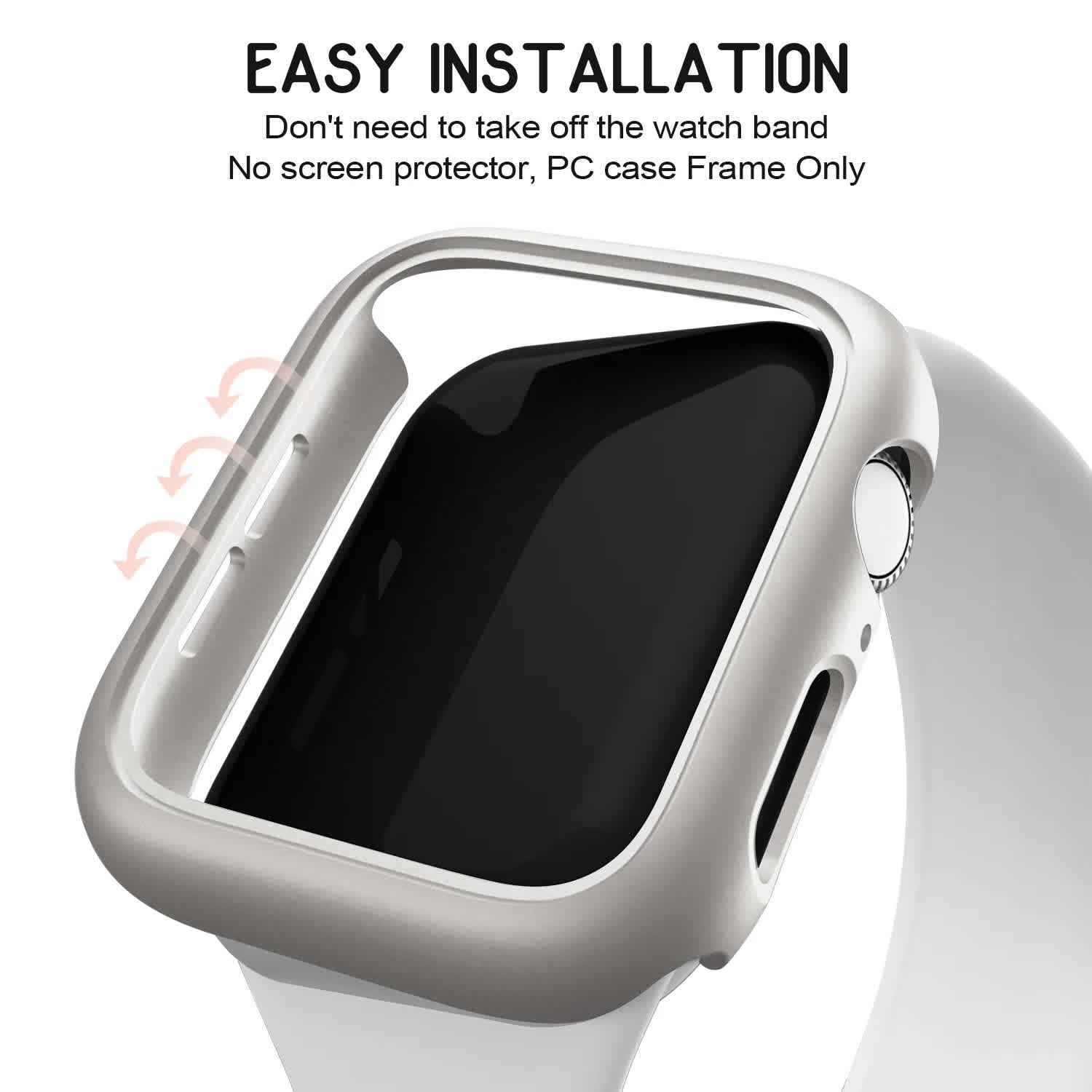 3pcs Hard PC Case for Apple Watch 45mm 41mm 38mm 42mm 40mm 44mm Matte Bumper Case Frame for iWatch SE 9 8 7 6 5 4 3 2 3pcs 42MM Series 3 2 1