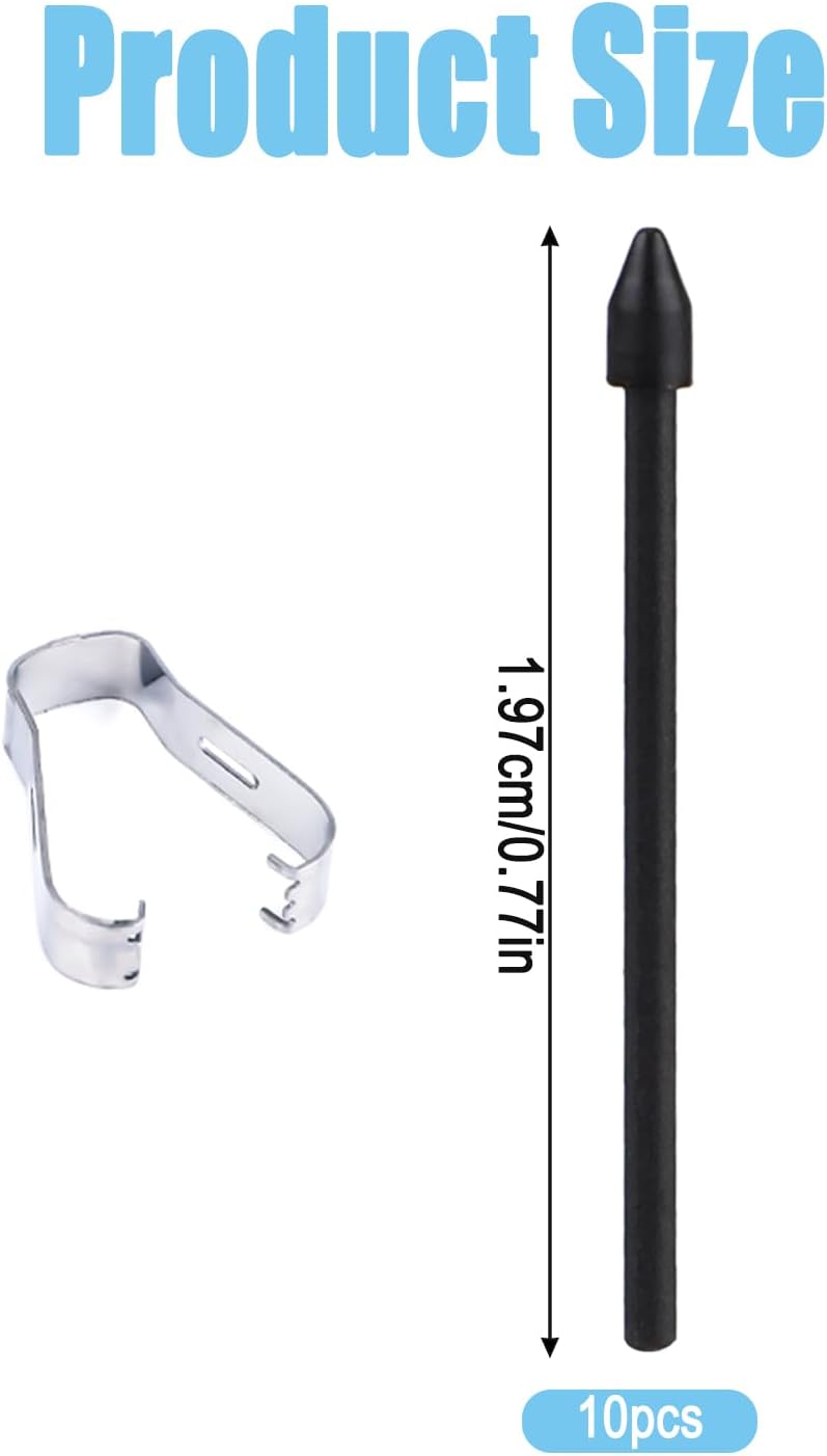 10pcs S Pen Nibs for Samsung Galaxy Tab S6 with Installation Tool Compatible with Samsung Galaxy Tab S7 & S7 Plus S8 & S8 Plus (Black) Black