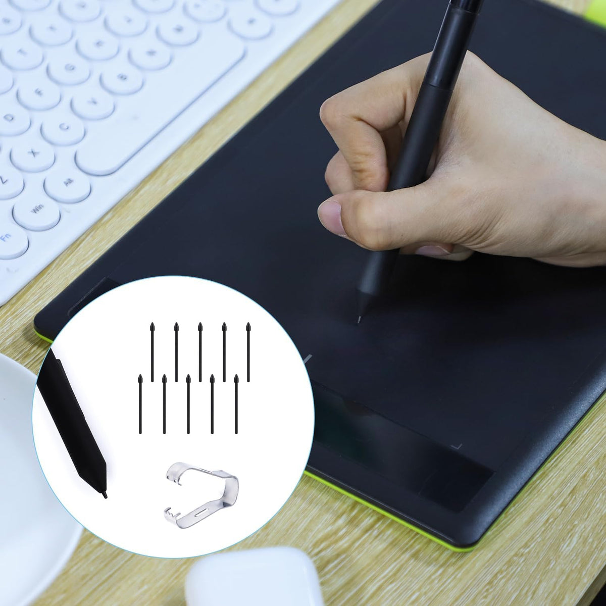 10pcs S Pen Nibs for Samsung Galaxy Tab S6 with Installation Tool Compatible with Samsung Galaxy Tab S7 & S7 Plus S8 & S8 Plus (Black) Black