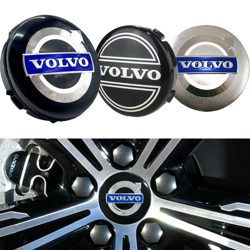 4-pack - Volvo Center Caps / Wheel Hub Emblem - Bi 70 64mm Older