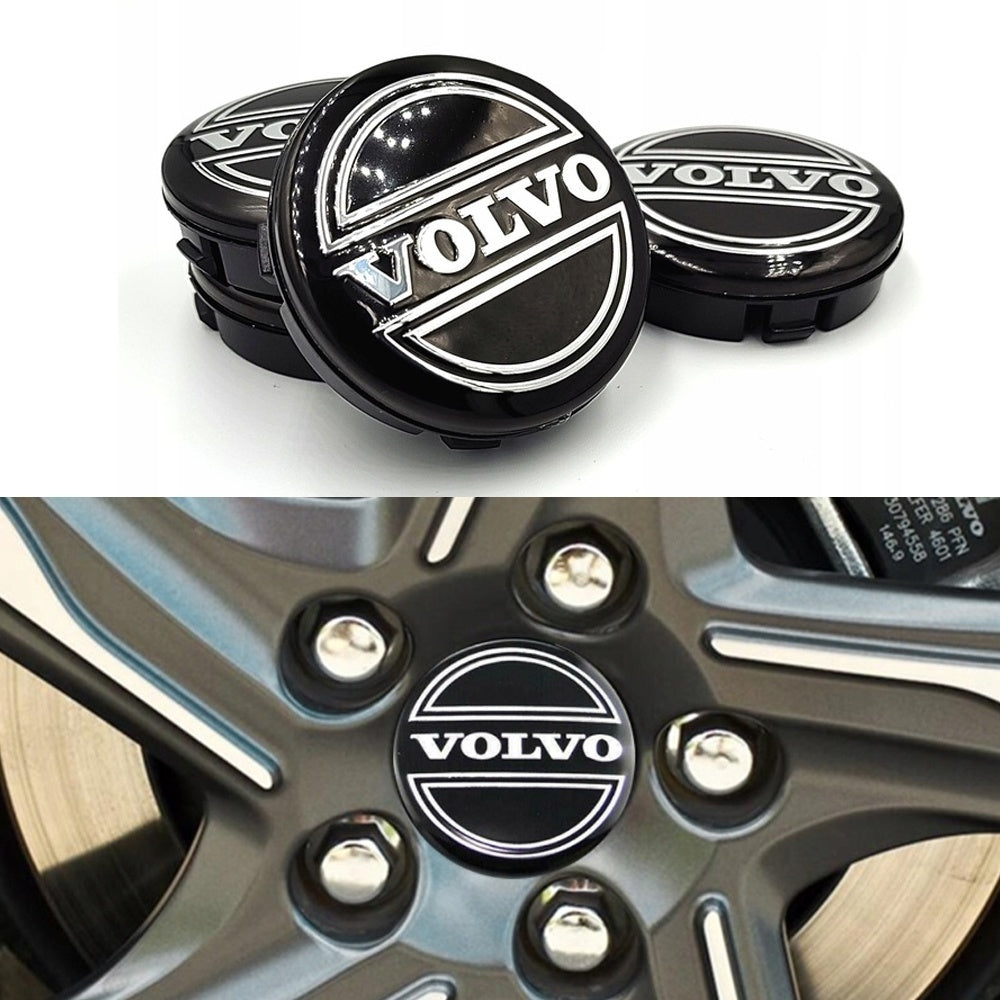 4-pack - Volvo Center Caps / Wheel Hub Emblem - Bi 70 64mm Older