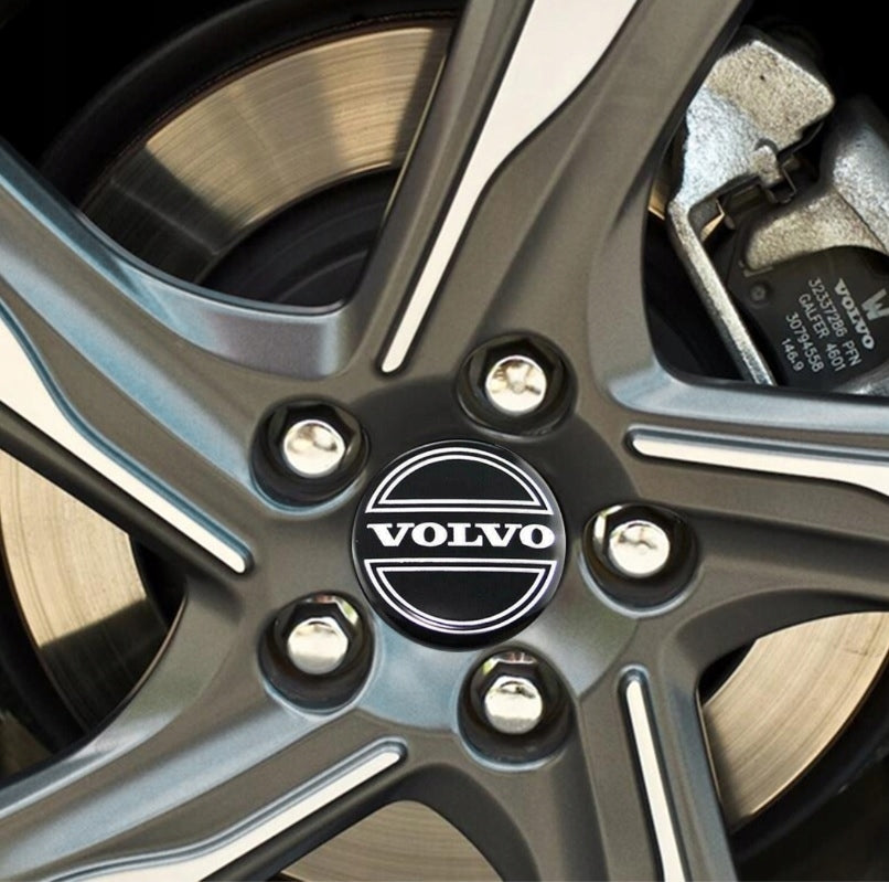 4-pack - Volvo Center Caps / Wheel Hub Emblem - Bi 70 64mm Older