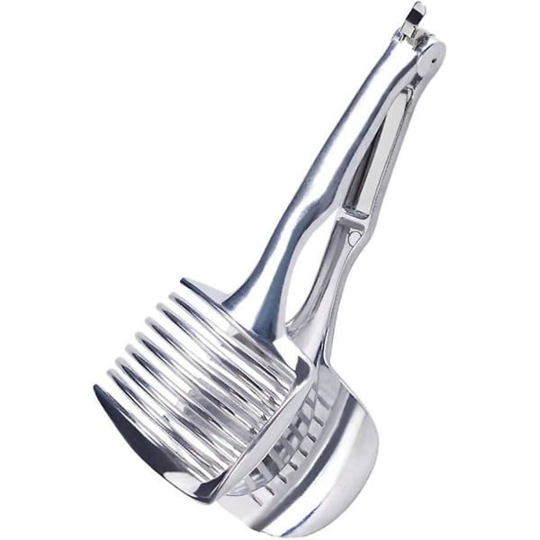 Tomato Cutter Lemon Cutter Multifunctional Fruit Cutter Tool Handheld Round Fruit Tongs Onion Holder Vegetable Cutter