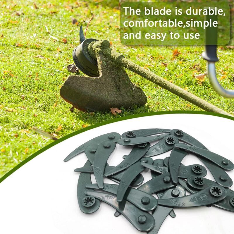 24-pack Bosch Grass Trimmer Blades for Bosch Durablade Art 23-18 LI Art 26-18 LI Grass Trimmers, Replacement Blades for Grass Trimmer. green Flat teeth