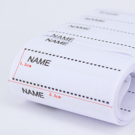 200 pcs iron-on labels woven labels Name labels with names to write labels School name labels, white，Fonepro