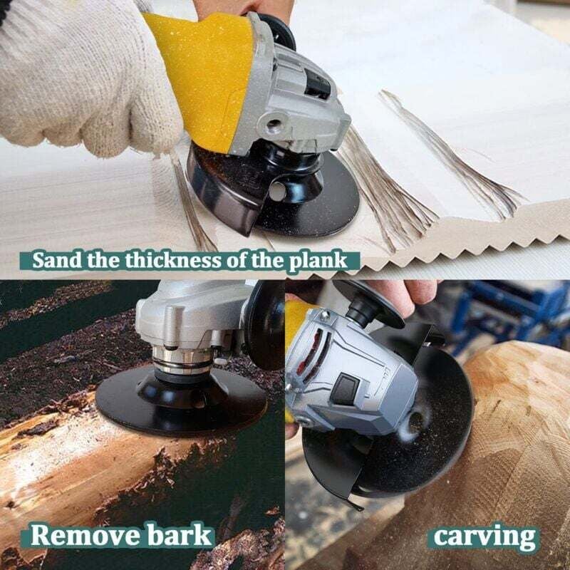 Wood sanding disc 125 mm, 3-piece sanding discs for shaping, sanding and cutting. Wheel for angle grinder,