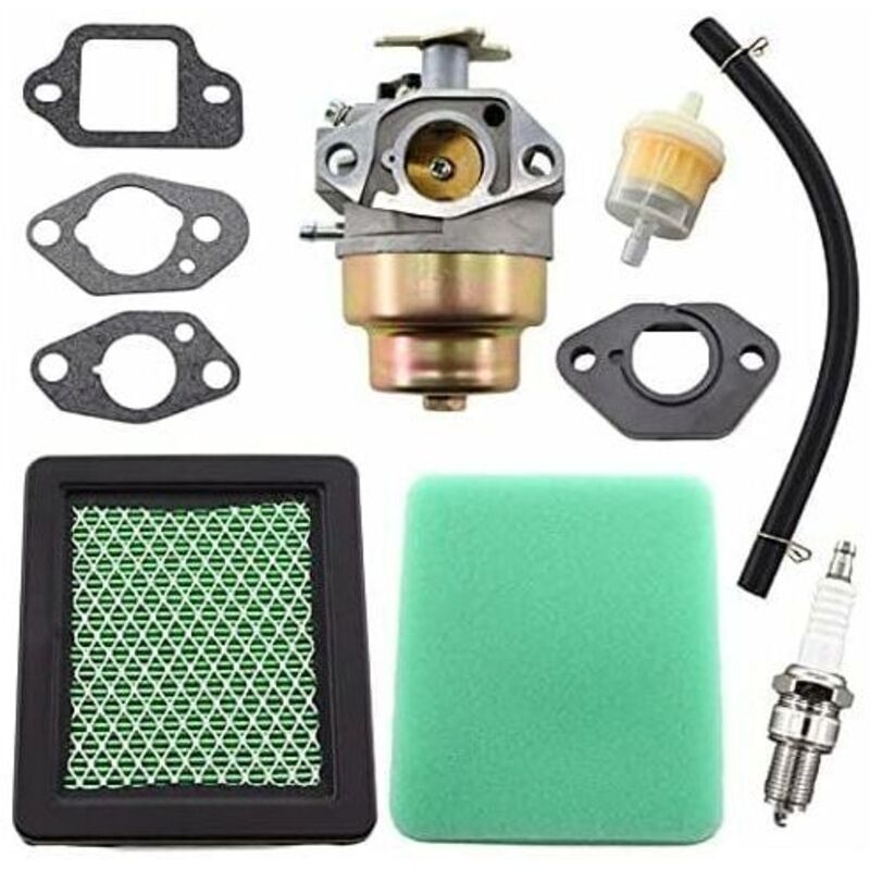 GCV 190 Carburetor with Spark Plug Fuel Line for Honda GCV190 GCv160 Engine Fits Lawn Mower 16100-z0y-m42..DEBUNS