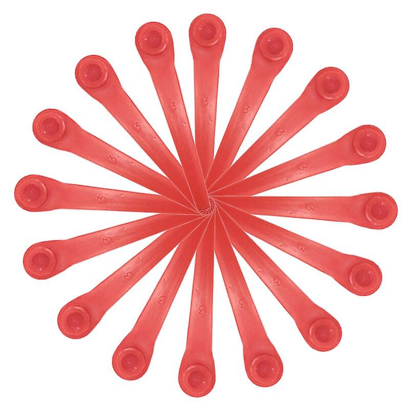 100-pack plastic blades compatible with Gardena edgers, replacement blades for Gardena edgers and cordless lawn mowers. (FMY)