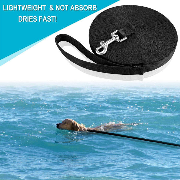 Training Leash for Small and Medium Dogs, Dog Leash for Dog/Puppy for Recall Training, Camping-Black 10*2M_max