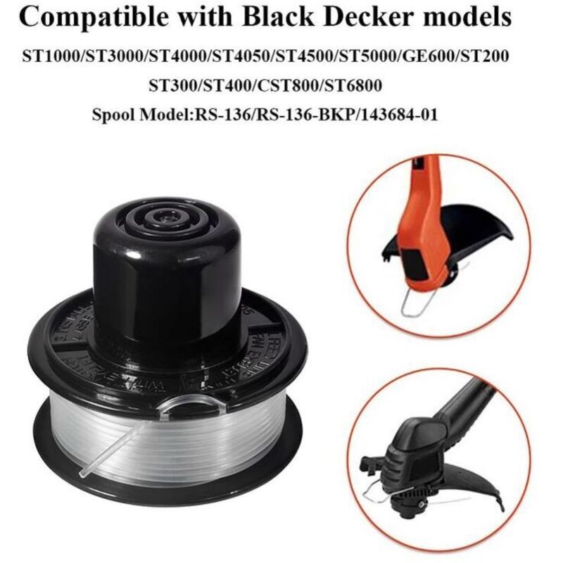 BLACK+DECKER Replacement Spool and Line for GL250/GL310/GL360 Models 11M x 1.6MM.