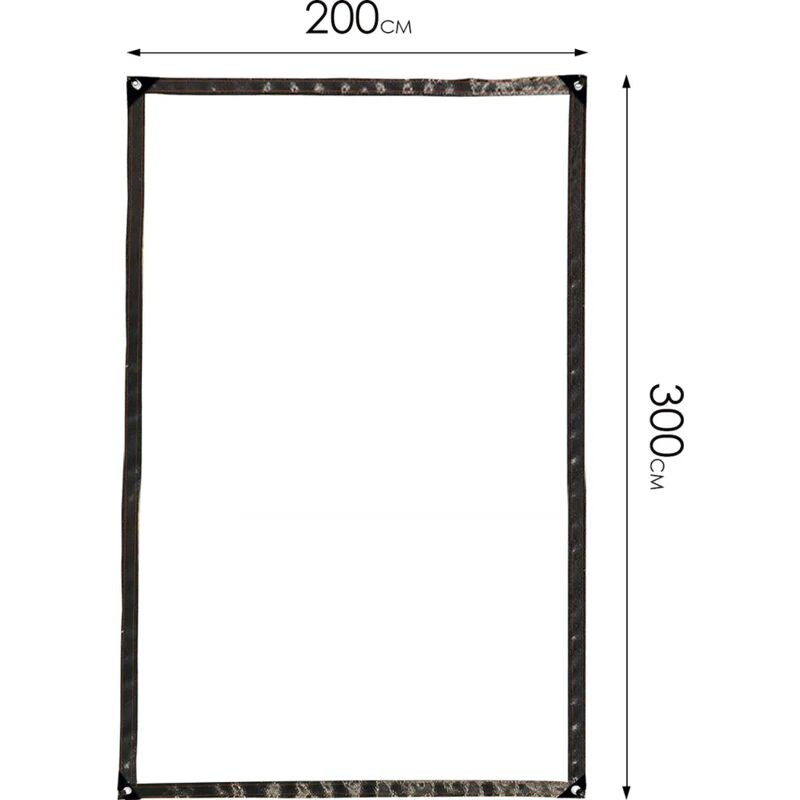 Waterproof Clear PVC Tarpaulin Overlay Panel Roof with Eyelets and Rope 2 x 3m