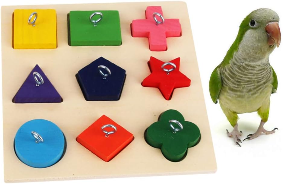 Bird Puzzle Toy Parrot Educational Toys Bird Feeder Wooden Toys B