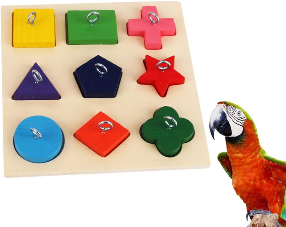 Bird Puzzle Toy Parrot Educational Toys Bird Feeder Wooden Toys B