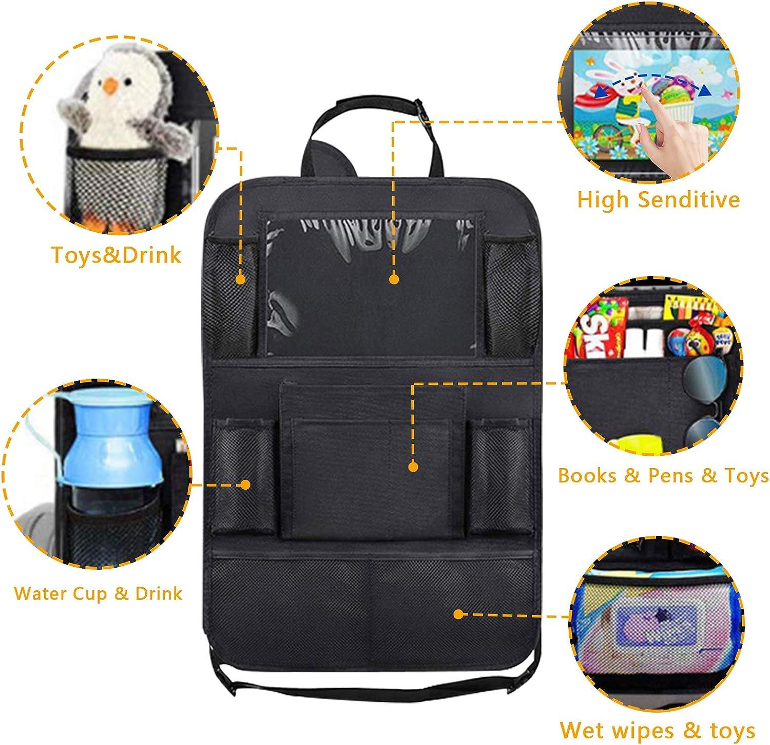 2-PACK Universal car back seat mobile/tablet multiple holders Black Black Black