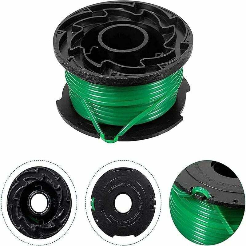 Pack of 6 Green Line Spools for Black & Decker GL7033 GL8033 GL9035 A6482..DEBUNS Grass Trimmer