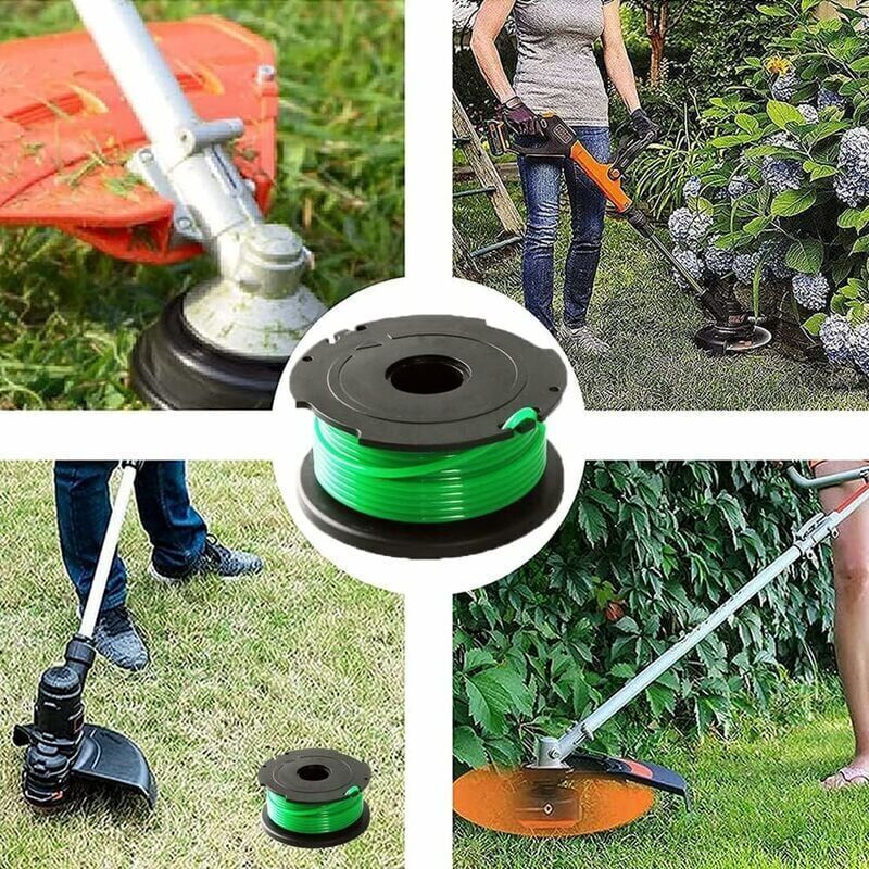Pack of 6 Green Line Spools for Black & Decker GL7033 GL8033 GL9035 A6482..DEBUNS Grass Trimmer