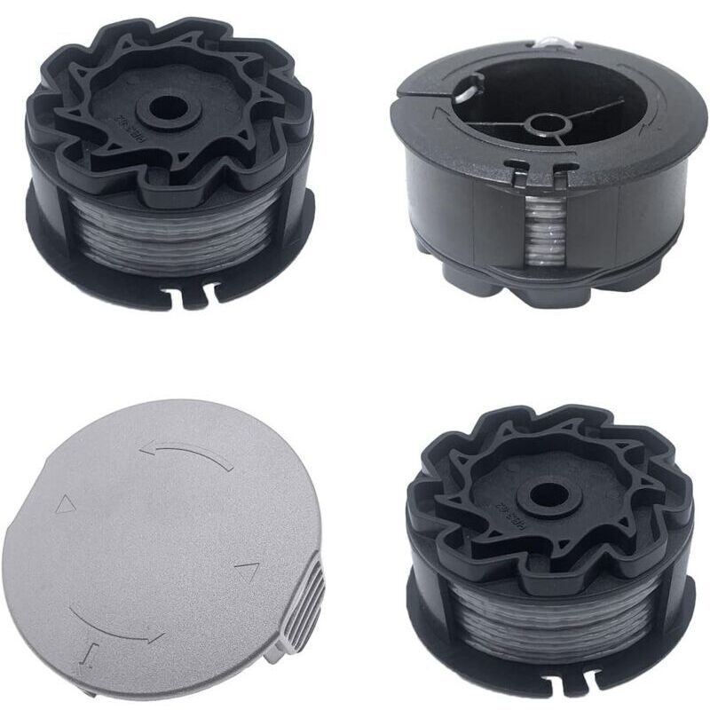 Set of 3 replacement spools for UniversalGrassCut 18V-26/18V-260/18/18-26/18-260, for ‎F016800570 and 1600A01R5J (6 m, 1.6 mm)..DEBUNS