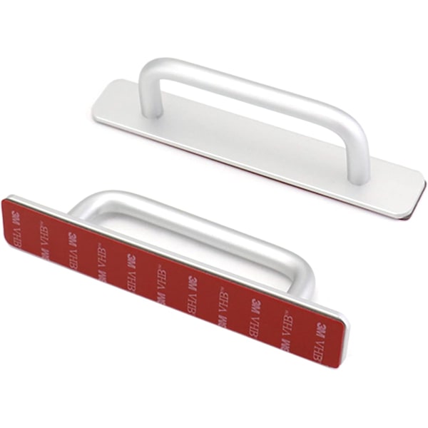 2pcs Self-Adhesive Aluminum Alloy Door Handle Push-Pull Sliding Door Handle Without Drilling for Gate Cabinet Toilet, 150 x 25mm