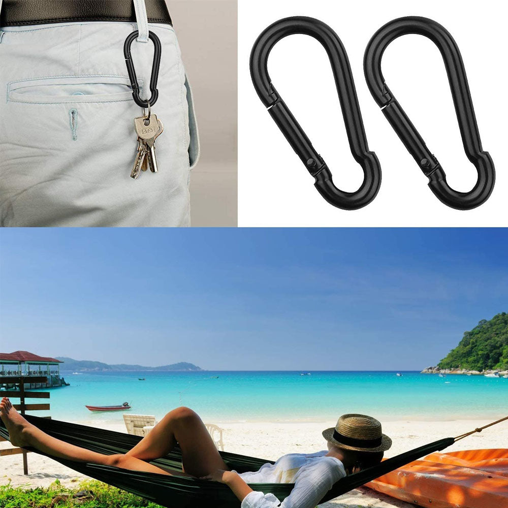 20 pcs Small Carabiners, Multifunctional Aluminum D-ring Clips_max