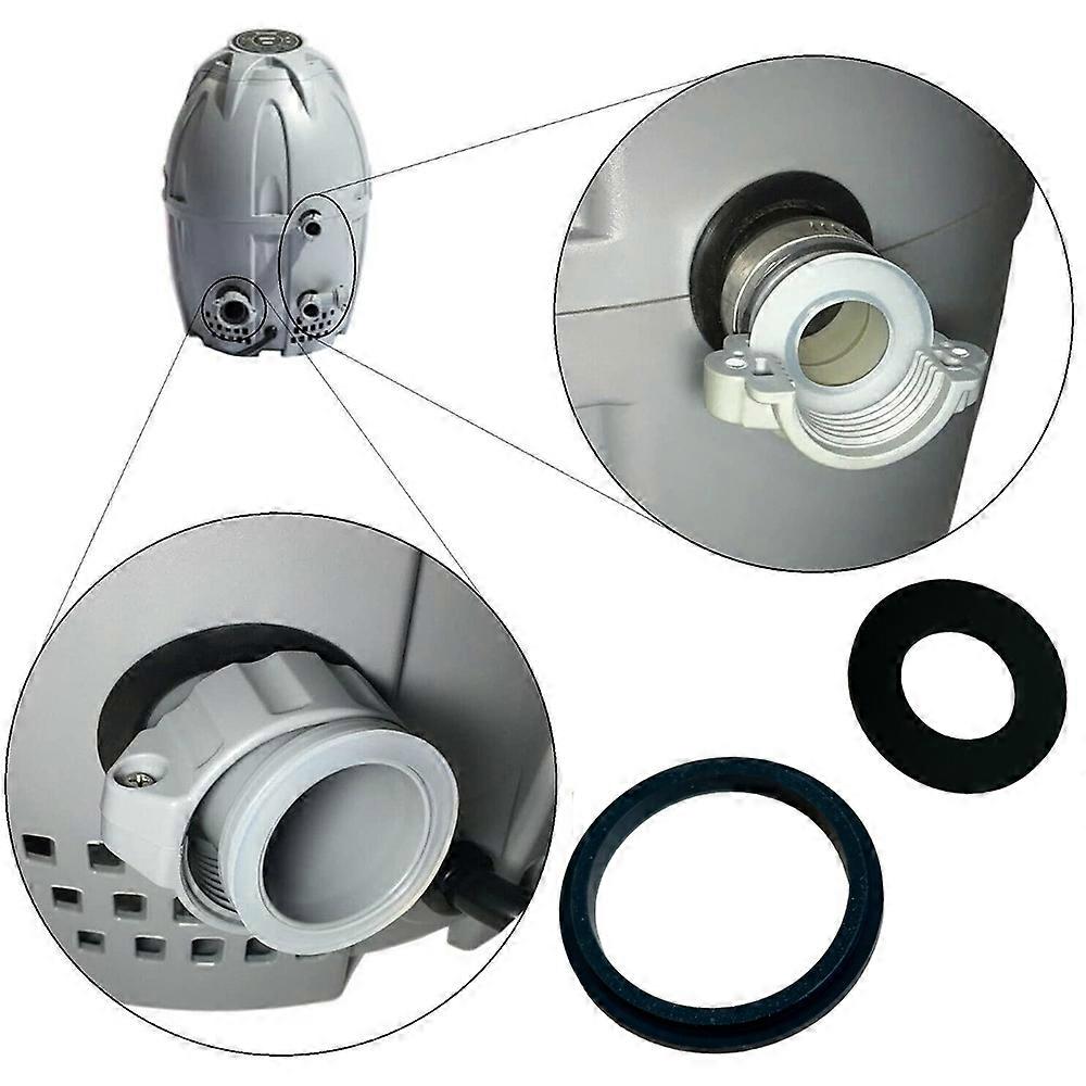 pcs Connection Seals Gaskets Washers for Coleman for Lay-Z-spa, A and B/C Connection Seals Gaskets (Black) [HK]
