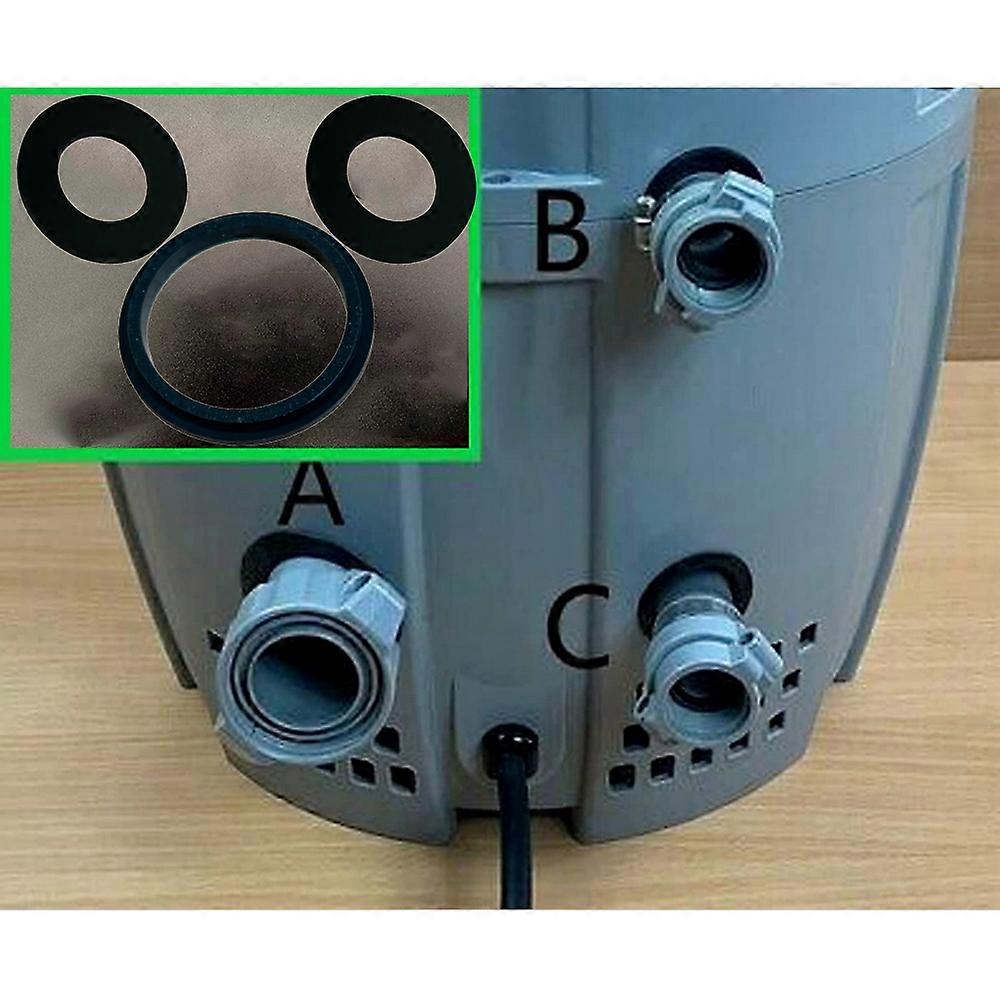 pcs Connection Seals Gaskets Washers for Coleman for Lay-Z-spa, A and B/C Connection Seals Gaskets (Black) [HK]