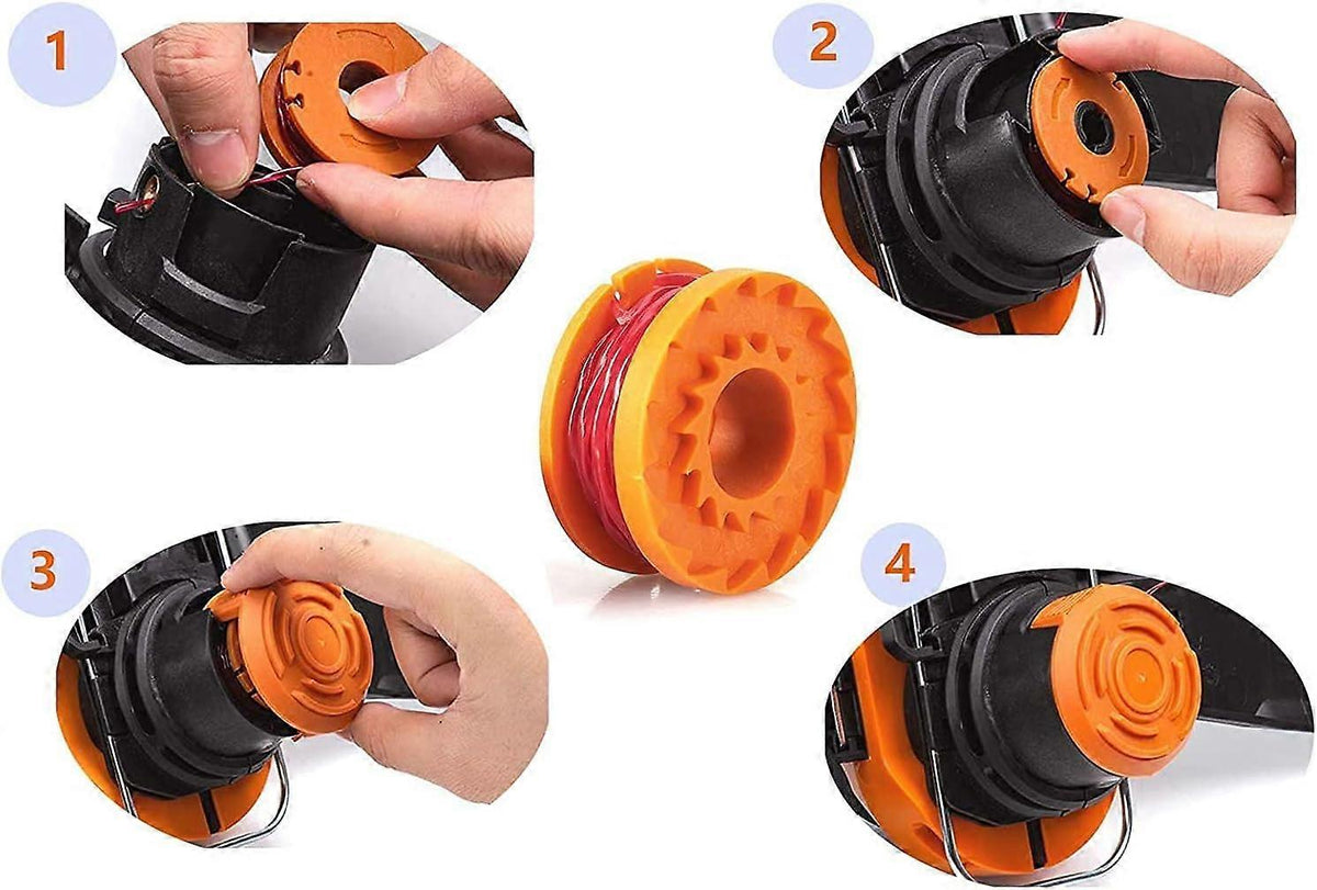 12-pack Trimmer Line for Worx 20V Trimmers, Durable Replacement Spool for Pool Cover and Edge Trimmers, Improved Cutting Speed
